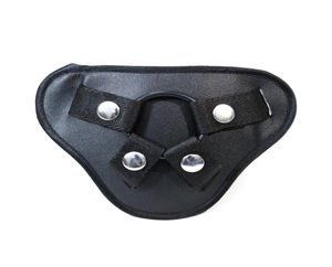 Nya svarta PU -tillbehör för rem på Strapon Bottom för falska dildo -straponbyxor som passar för olika storlek Penis5978072