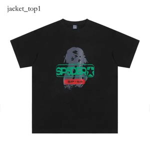 Mens Sp5der Camisas Spider T Shirt 555555 Homem Camisa Moda Top Camisetas Top Mulher Tee Marcas de Moda Tops Homem S Casual Spider Roupas Rua Shorts Manga 3815