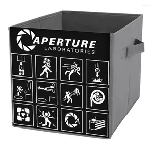 Förvaringsväskor Aperture Laboratories Classic till salu Tank Folding Box Multifunktionell lagrad leksaker Hållbara bekväma årgång