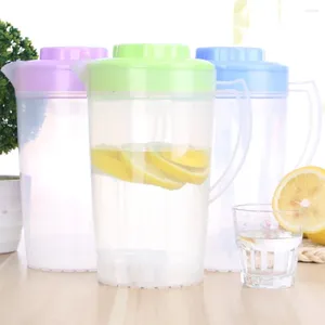 Garrafas de água 2l recipiente de armazenamento de bebidas de grande capacidade resistente ao calor jarro frio jarro de suco de plástico chaleira bule doméstico