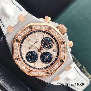 Ladies Wrist Watches Sports Wristwatch AP Watch Royal Oak Offshore Series Rose Gold Precision Steel Outer Ring Diamond 26234sr Automatic Mechanical Limited Editio