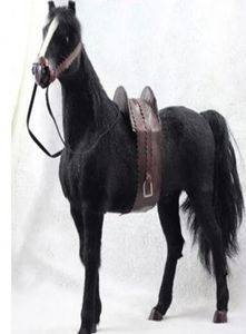 Simulering Animal War Horse Toy Doll Handgjorda djur Hästdockor Realistiska päls Hem El Ornament Decoration 36x34cm DY800356242148