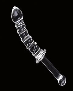 2016 Nuovo dildo di vetro Anal Butt Plug Adulto GSpot Stimolazione Massaggiatore clitorideo Giocattoli del sesso R4109773205