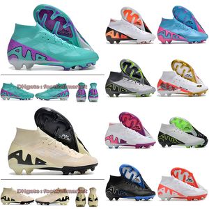 Superflyes IX Elite FG Scarpe da calcio Stivali Tacchetti per uomo Donna Bambini Caviglia alta Mercuriales calcio de rampon scarpe da calcio Fussballschuhe botas futbol con borsa