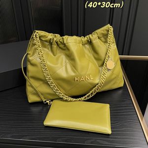 Classic Designer 22 Shopping Rectangular Candy Color Bags Gold Metal Hardware Matelaase Chain Coin Mini Wallet Pouch Handbags Large Capacity Outdoor Purse 40X30CM