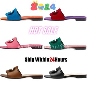 womens summer slipper slides Ladies Slippers Designer Sandals Flat Heel Fashion Versatile Leather Casual Comfort Flip Flop Size 36-42