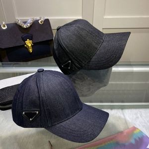 Designer Ball Caps Casual Cap Deep Denim Street Fashion Hüte für Frau 2 Farbe Solide Cowboy Dome308m