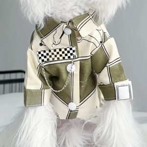 Camisas roupas para animais de estimação moda atmosférica camisa do cão pequeno frise schneider teddy pomeranian cães grandes gato placa verão fino