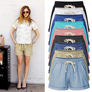 Women's Shorts Plus Size Cotton Denim Female Summer Casual Harem Short Pants Loose Wide Leg Beach Outdoor Cargo