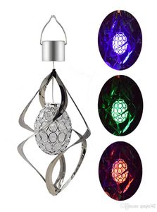 Festa de férias decoração luz lâmpadas solares 7 cores luz lâmpadas gramado vento sinos vento spinne led night light7012981