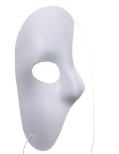 Fantasma dell'Opera Maschera per il viso Halloween Natale Capodanno Costume da festa Abbigliamento Trucco Fancy Dress Up La maggior parte degli adulti Bianco Phan3020213