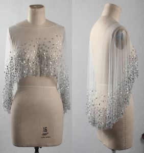 2022 Glitter Crystal Beads Enight Formal Dress Wedding Bolero Jackets 특별 행사 숄 드레스 4777024