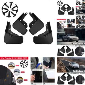 Nya nya nya Mudflaps Mud Flaps Splash Guards Mudguards Frab Far Fender Protector för Polestar 2 2021 2022 2023 Biltillbehör M6L3