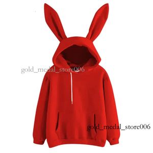 Psycho Hoodie Bunny Mensweatshirt Top Retro Dropshipping Haruku Kpop Long Sleeve Rabbit Ears Solid Kawaii Kläder Psychological Bunny 559