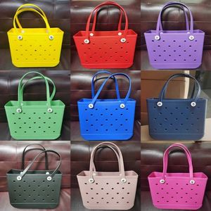 Large EVA Beach Bag Fashion Totebag Pineapple Leopard Print Rubber Bags Outdoor Handbag Soft Silicone Travel Storage Bag 230208283r