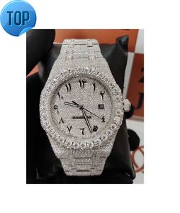 Gute Qualität Iced Out Moissanit Diamant Uhr farblose Diamant Uhr für Männer Frauen beste Qualität Großhandelspreis