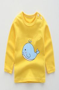 2019 Autumn Winter New Style Children Fashion Long Sleeve The Boy Whale Design med knappstil Tshirt7721745