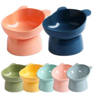 Besleme Antitip Pet Bowl Köpek Kase Kedi Yükseltilmiş Stand Besleme Kasesi Evcil Hayvan Yemek Besleyici Kase Eğik Tasarım Boyun Koruma Kediler için