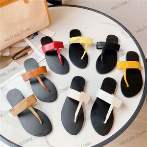 Guldspänne flip flops duk läder thong sandal tofflor kvinnor strand glider designer platt casual skor lady loafers 2024 Sommarbrevlägenheter