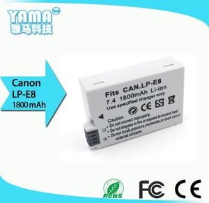 Batteria per fotocamera digitale da 1800 mAh di alta qualità per Canon LpE8 Lpe8 Canon EOS 550D EOS 600D EOS 650D9673178