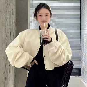 ジャケットクロップドジャケット女性ファッションパッチワークの創造性オールマッチストリートレジャーポピュラーパーソナリティ韓国スタイルトレンディコートU649