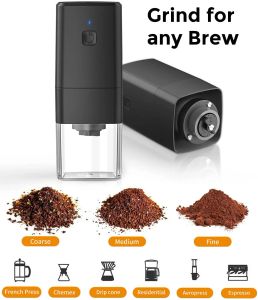 Verktyg Portable USB laddningsbar kaffekvarncafé Automatiska elektriska kaffebönor Pepparkvarnmaskin för hemresekopa Mil