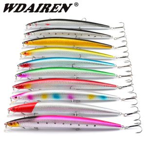 ルアー10pcs/set bass big wobblers fishing wobblers lure minnow mixed model人工硬い餌18cm 24gフローティングウォータートローリングウォブラー