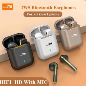 Hörlurar Original MZYMI J18 Trådlös Bluetooth -hörlurar inear öronsnjud trådlöst Bluetooth -headset Musik hörlurar inbyggd mikrofon för Mijia