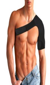 Men039s Body Shapers Adjustable Shoulder Support Brace Gym Sports Care Single Breathable Guard Wrap Belt Band Pad Posture Corre3741431