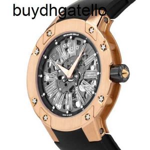 Richarsmill Watch Top Clone Swiss Melomical Movement 033 Automatyczny zegarek 45 mm Rose Gold Mens Pasek RM033 One RG7YGN