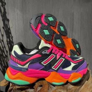 Top Designer 9060 Good Men Shoes Suede Cookie Pink Shower Blue Sea Salt Outdoor Running Shoes