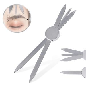 accessori Bussola per righello per sopracciglia in acciaio inossidabile per trucco permanente Misura per sopracciglia Strumento per stencil Accessori per microblading per tatuaggi Forniture