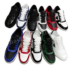 Designer Men Shoes Downtown Flat Low White Black Enameled Lace-up Mens Trainer Basketball Sneakers