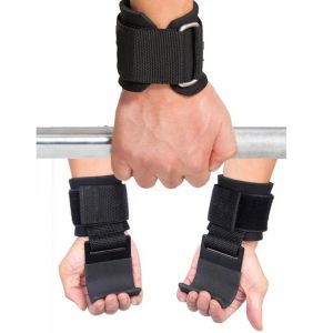 Kaldırma 1 çift ağırlık kaldırma kancası kavrama bilek kayış eldivenleri kuvvet antrenmanı spor salonu fitness kanca destek ağırlığı kaldırma kavrama kayışı