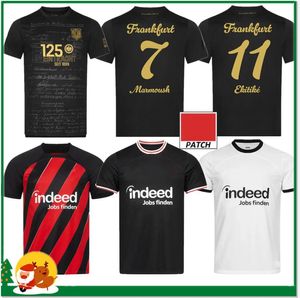 2023 2024 Eintracht Frankfurts Soccer Jerseys 125 -årsjubileum Special 23 24 DFB Final Home Away Third Black Larsson Marmoush Mario Gotze Football Shirt