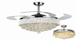 4236 inç tavan fanlar hafif görünmez bıçaklar tavan fan modern fan lambası oturma odası yatak odası avizeleri kolye lambası uzaktan 1347076