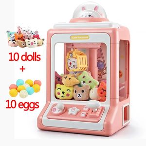 Cartoon Automatic Claw Machine Doll Gioco azionato da bambini Mini Catch Toy Crane Machines Musica per regalo 240228