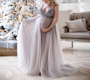 Vestidos de maternidade para po shoot, decote em v, lantejoulas, design, mulheres grávidas, adereços para gravidez, chá de bebê, gift3816840