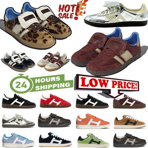 2024 Designer Shoes Wales Bonner Vintage Trainer Sneakers Leopard Core Preto Branco Não-Slip Moda Clássico Homens Mulheres Sapatos Casuais Venda Quente