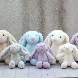 2024 Easter Rabbit Bunny Ear Plush Toy Soft Stiped Animal Doll Toys 30cm 40cm Cartoon Dolls Free DHL