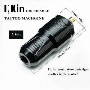 Armas inkin máquina rotativa descartável de tatuagem, leve, pc médico, motor coreless para cartucho, suprimentos de agulha