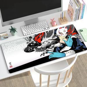 Pads Persona 5 Royal Mouse Pad Large Mousemat Gamer Gaming Accessories Desk Mats 900x400mm Anime Mattor mattor för mus och tangentbord