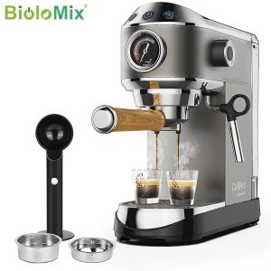 Ferramentas Máquina de café em pó semiautomática BioloMix 20 Bar, com varinha de espuma de vapor de leite, para café expresso, cappuccino, latte e mocha