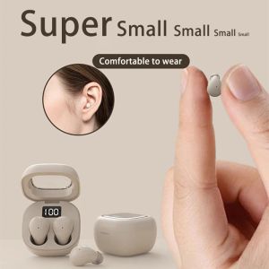 Hörlurar Super Small Invisible Sleep Wireless hörlurar TWS Bluetooth 5.3 Hörlurar Hidden Earbuds Stereo Sound Noise Reduction Headset