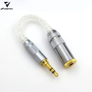 Zubehör FDBRO Neuer Audio-Kopfhörer 8-Kern-Einzelkristall-Silber-symmetrischer Stecker 2,5 3,5 4,4 mm Adapter HIFI-Adapterdraht Verwendung Konverterstecker