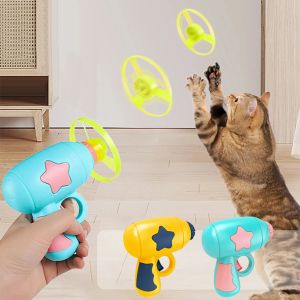 Toys Pet Toy Flying Disc Launcher Toy Outdoor Toy Soaring Altitude Air Saucer Cat Jump Sport Games Toys for Pets Interactive