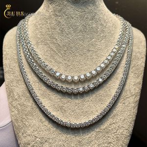 البيع الساخن 3mm 4mm 5mm 6mm sier pure pass tester diamond tester natural vvs moissanite stone tennis necklace netclace