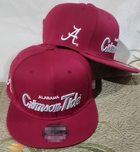 2024 Tüm Team Fan's USA Kolej Beyzbol Ayarlanabilir Alabama Crimson Tide Şapkası Saha Karışımı Sipariş Boyutu Kapalı Düz ​​Fatura Taban Top Snapback Caps Bone Chapeau A11