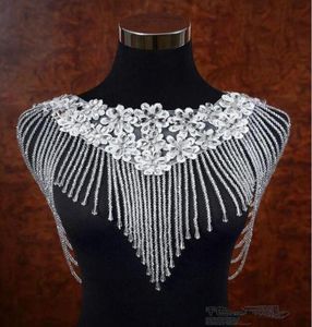 2019 Lüks Bling Bling Kristal Rhinestone Gelin Sargılar Dantel Aplikler Boncuklu Düğün Şal Bolero Ceket Düğün AC7068034