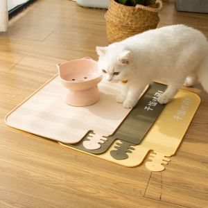 Mats Thickened Silicone Pet Mat Pet Food Feeding Pad Waterproof Dog Cat Bowl Food Mat Puppy Feeder Tray Water Cushion Placemat